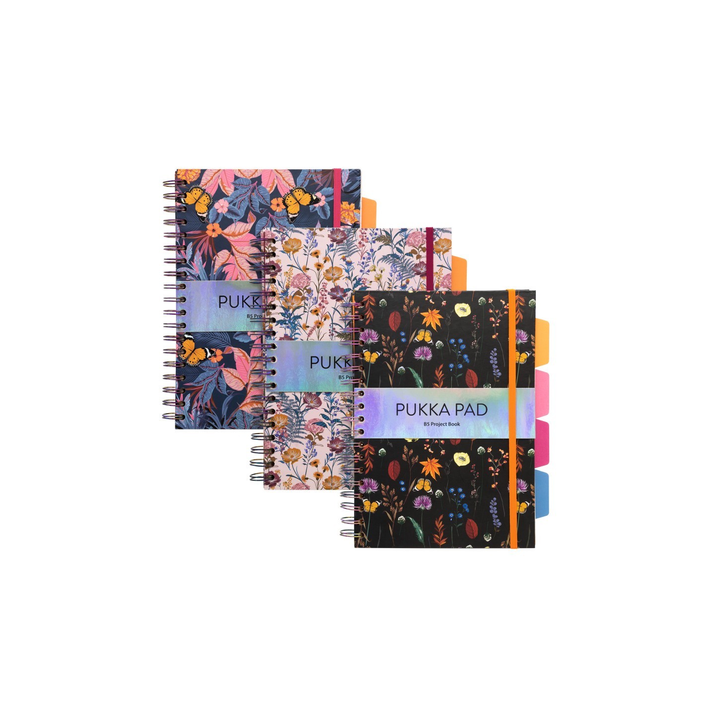 Pukka Pads B5 Bloom Project Book - Assorted - Pack 3