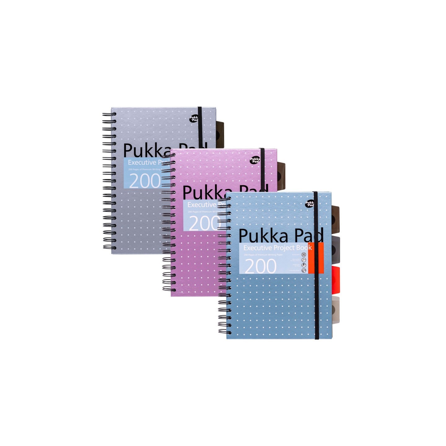 Pukka Pads B5 Metallic Executive Project Books - Assorted - Pack 3