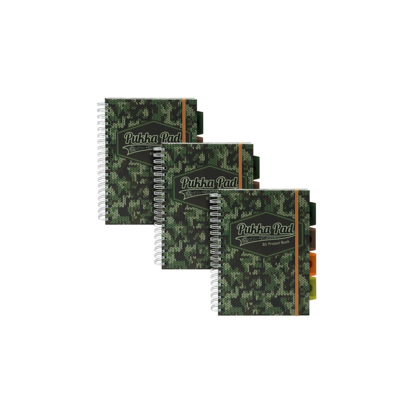 Pukka Pads Camo B5 Project Book - Pack 3