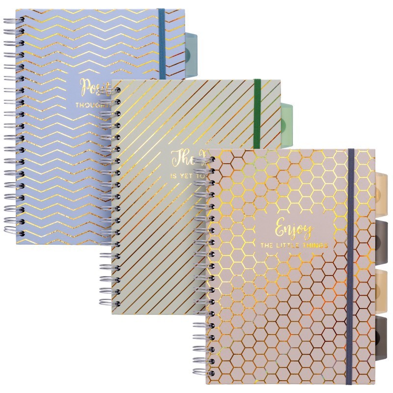 Pukka Pads Haze B5 Project Book, 7" x 10", 5-Subject, Pack of 3