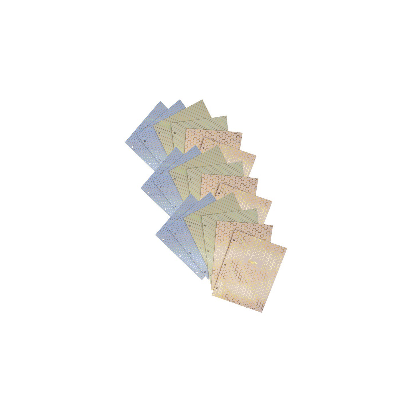 Pukka Pads Haze 2-Pocket Portfolio, Letter Size, Assorted Colors, 6 Per Pack, 3 Packs