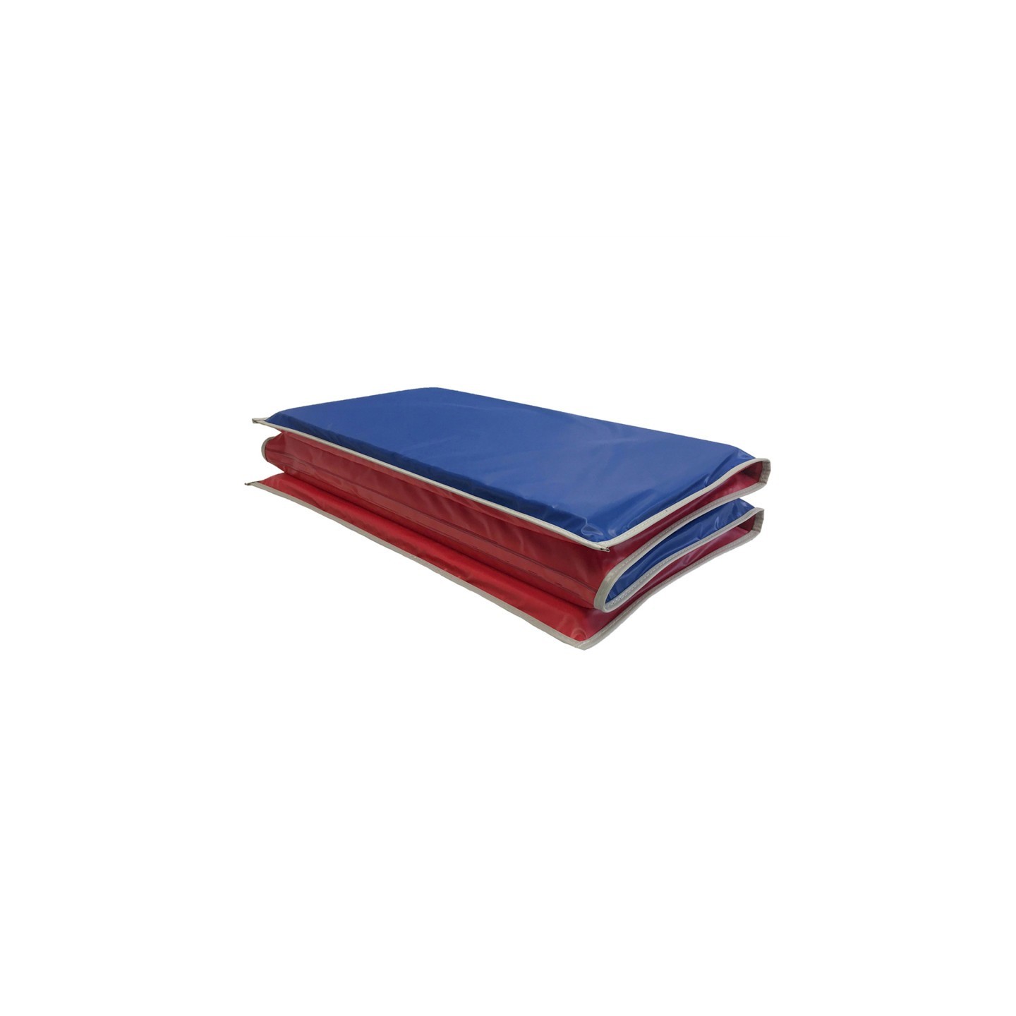 KinderMats® Basic KinderMat, 1" Thick, Red/Blue with Gray Binding