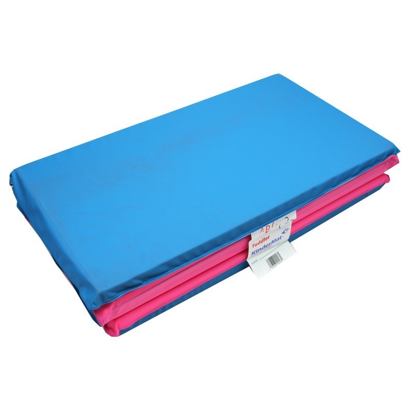 KinderMats® Toddler KinderMat w/Pillow Section, 3/4" thick, Blue/Pink