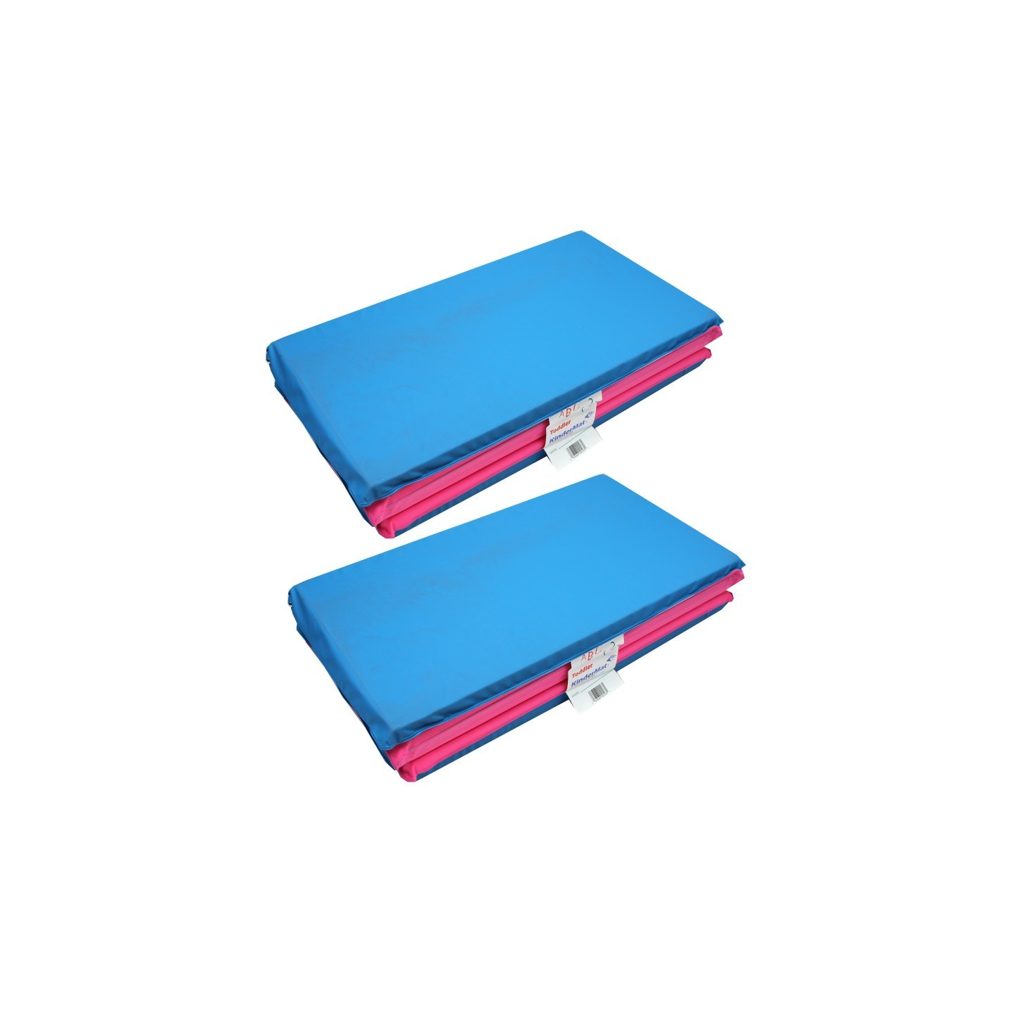 KinderMats® Toddler KinderMat w/Pillow Section, 3/4" thick, Blue/Pink, Pack of 2