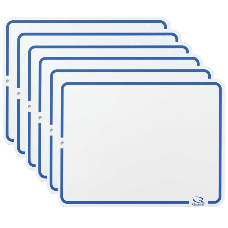Quartet® Education Lap Board, 9" x 12", Dry-Erase Surface, Marker Included, Pack of 6