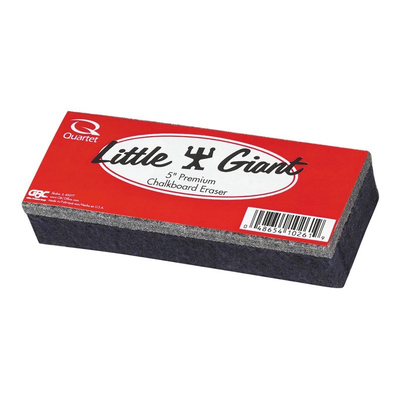 Quartet® Chalk Eraser, Moderate Use, For All Chalk Surfaces, 5" x 2" x 1"