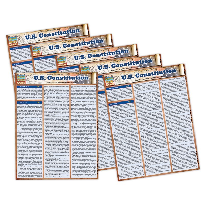 QuickStudy® Laminated Study Guide, U.S. Constitution