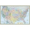 QuickStudy® U.S. Map Laminated Poster, 50" x 32"