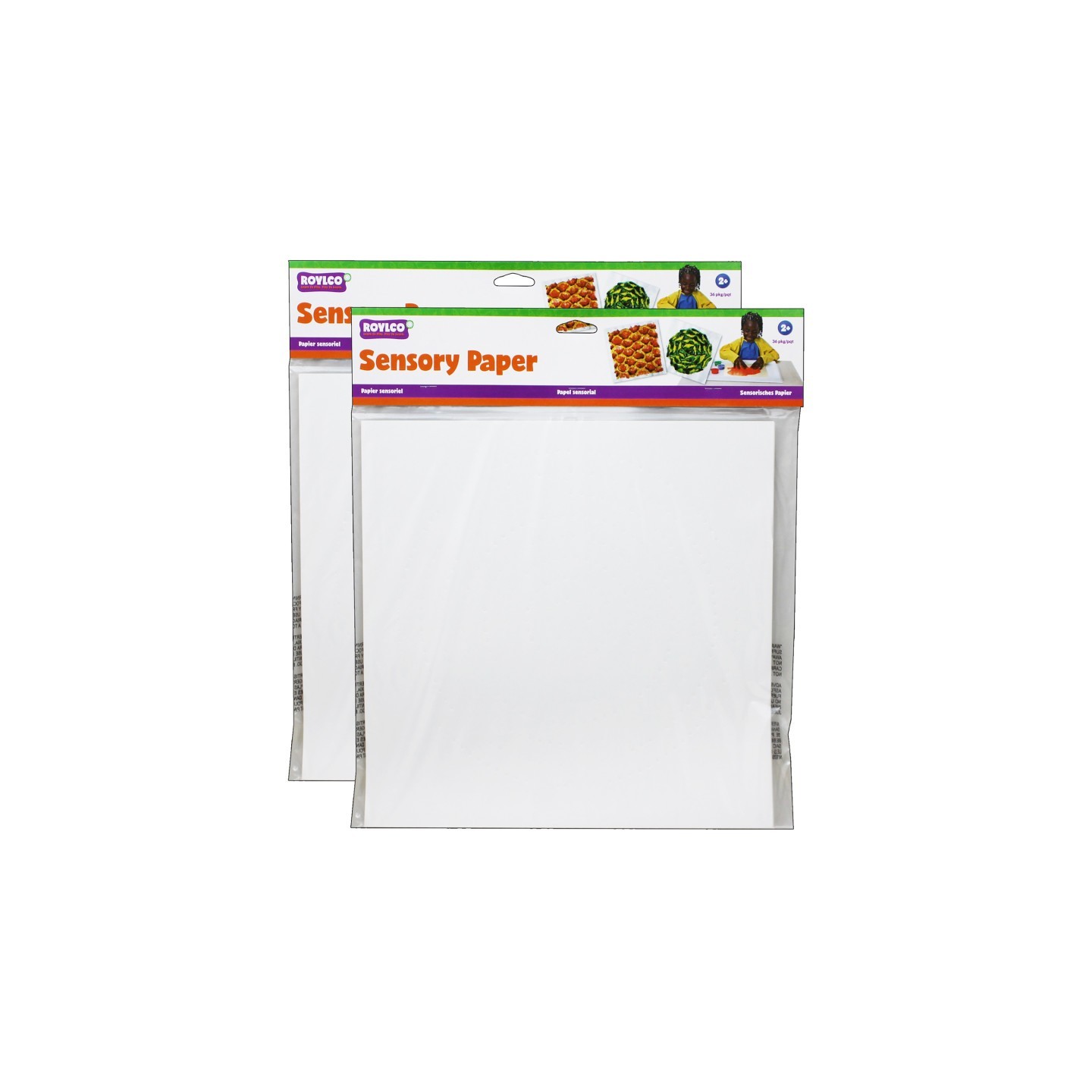Roylco® Sensory Paper, 6 Designs, 36 Sheets Per Pack, 2 Packs