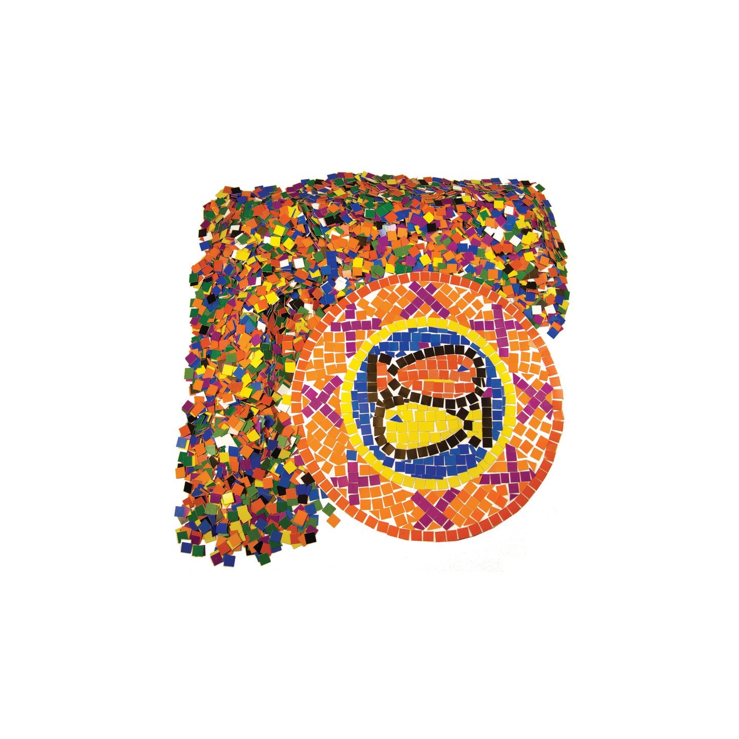 Roylco® Double Color Mosaic Squares, 3/8", 10,000 Squares