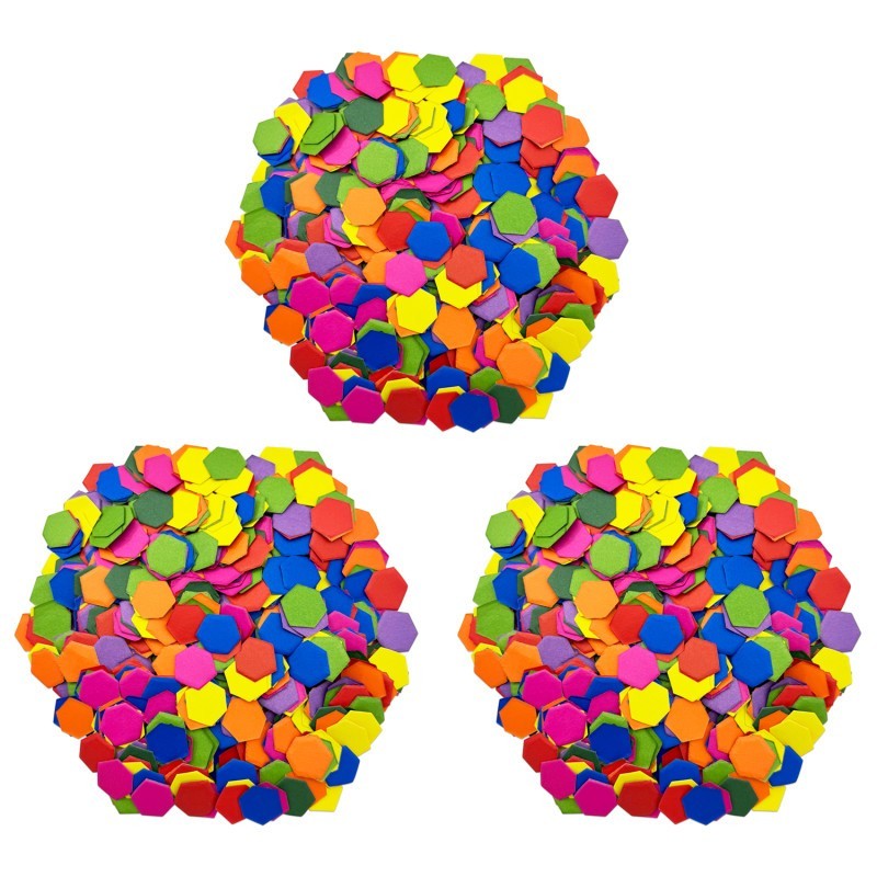 Roylco® Hexagon Mosaics, 2000 Per Pack, 3 Packs
