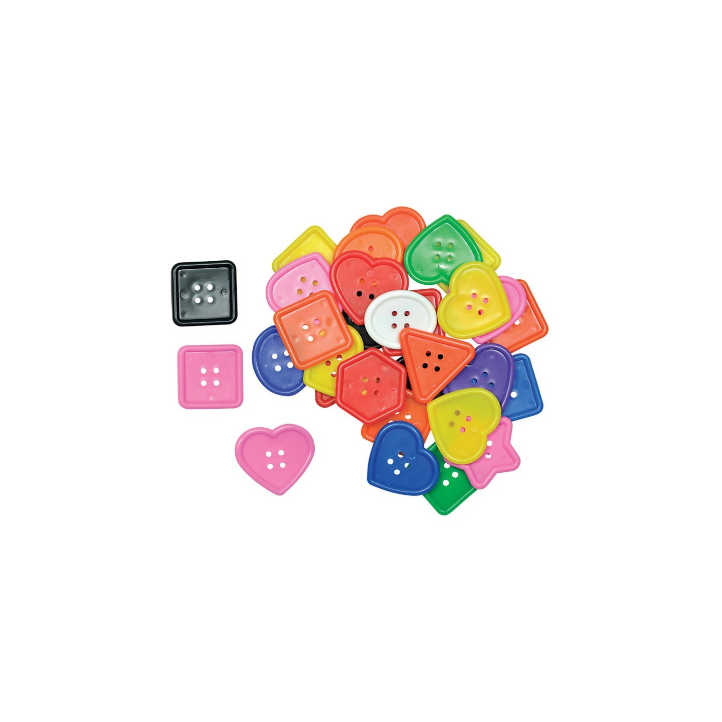 Roylco® Really Big Buttons™, 8 Shapes, 60 Per Pack, 3 Packs