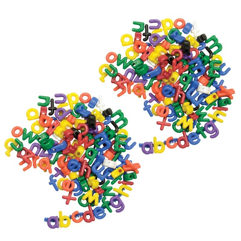 Roylco® Manuscript Letter Beads, Lowercase, 288 Per Pack, 2 Packs