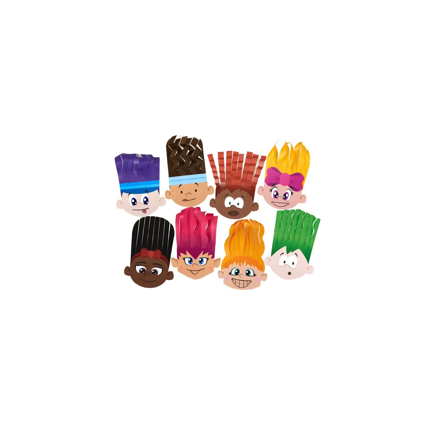 Roylco® Scissor Skills Hair Cut Paper, 32 Faces