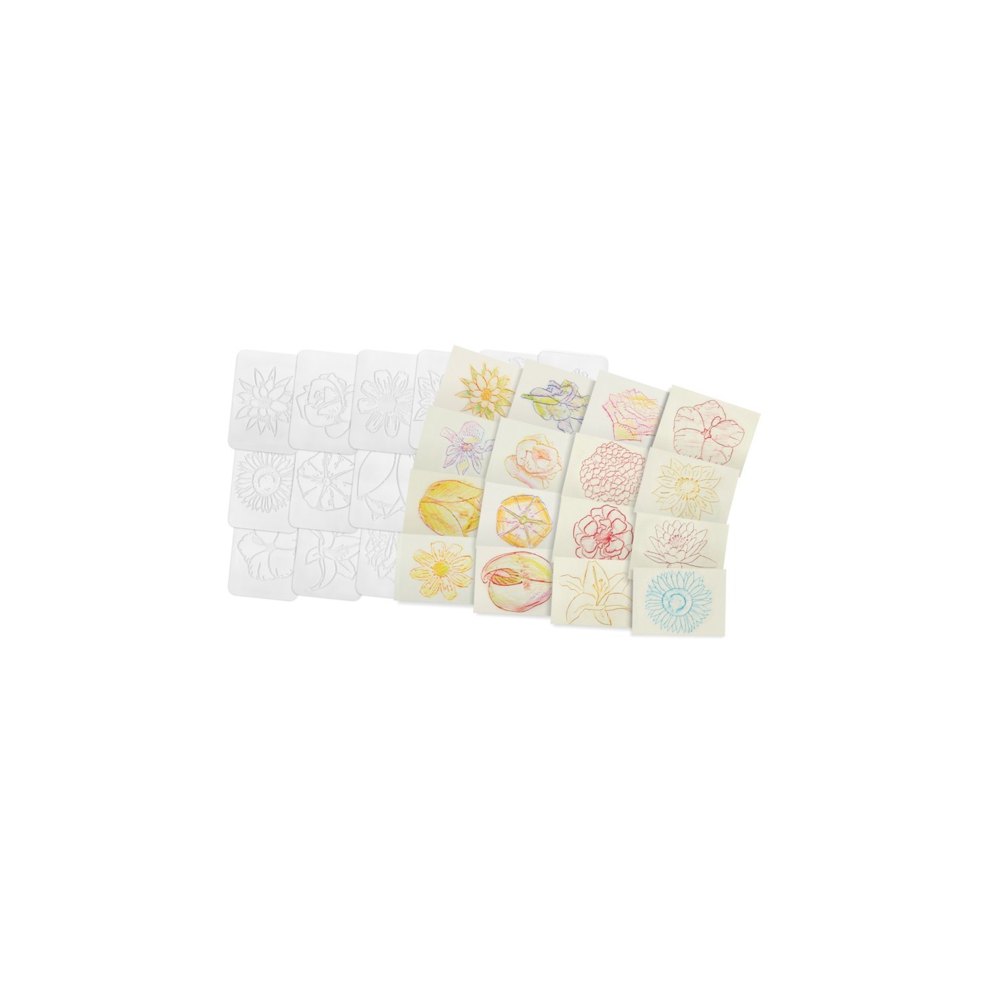 Roylco® Flowers Rubbing Plates, Pack of 16