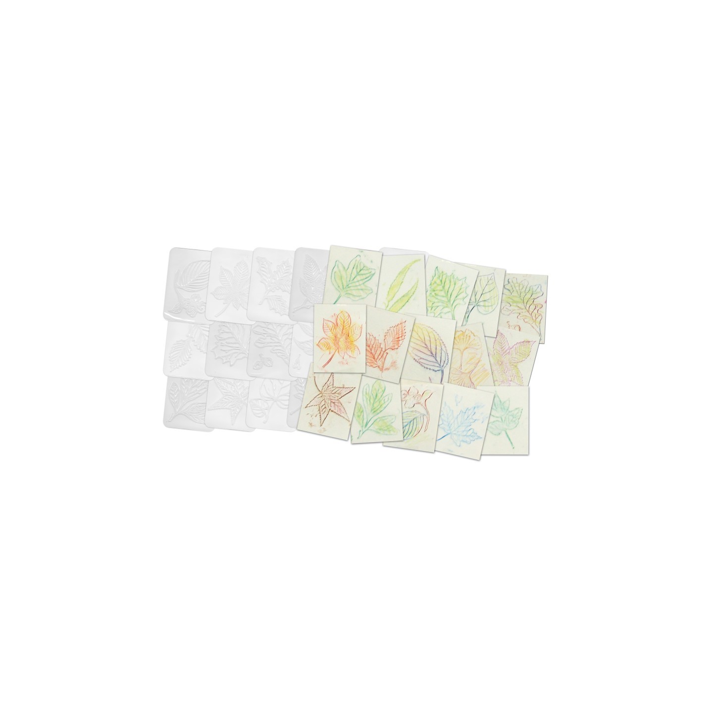 Roylco® Leaf Rubbing Plates, Pack of 16