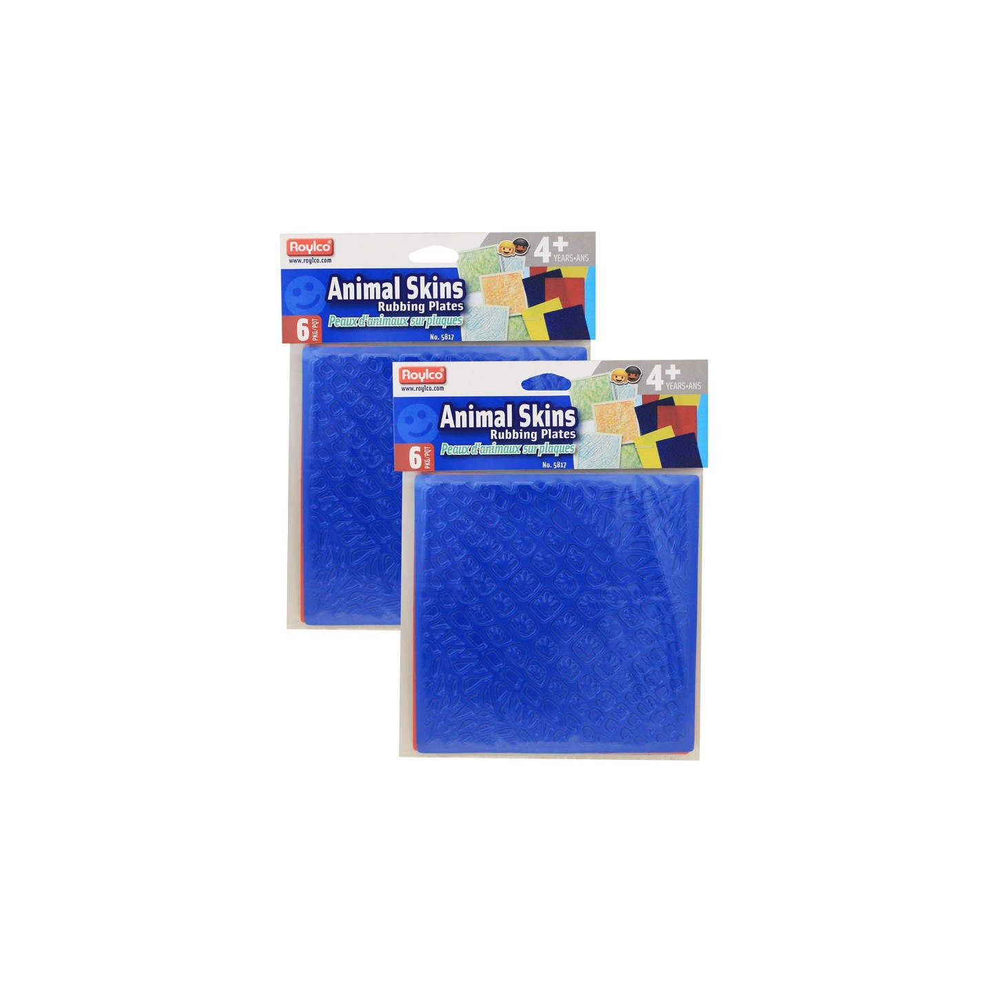 Roylco® Animal Skins Rubbing Plates, 6 Per Pack, 2 Packs