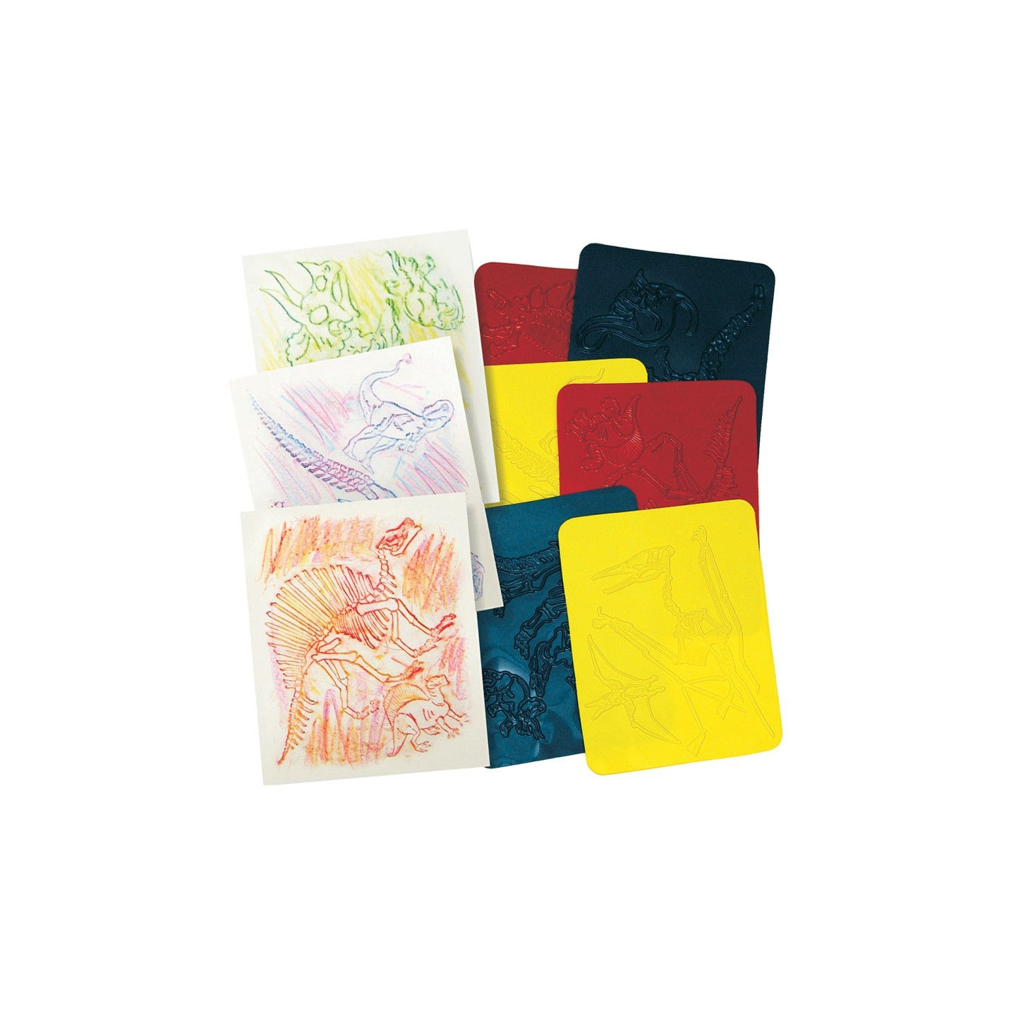 Roylco® Dinosaur Rubbing Plates, Pack of 6