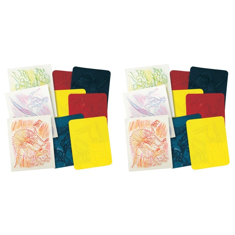 Roylco® Dinosaur Rubbing Plates, 6 Per Pack, 2 Packs