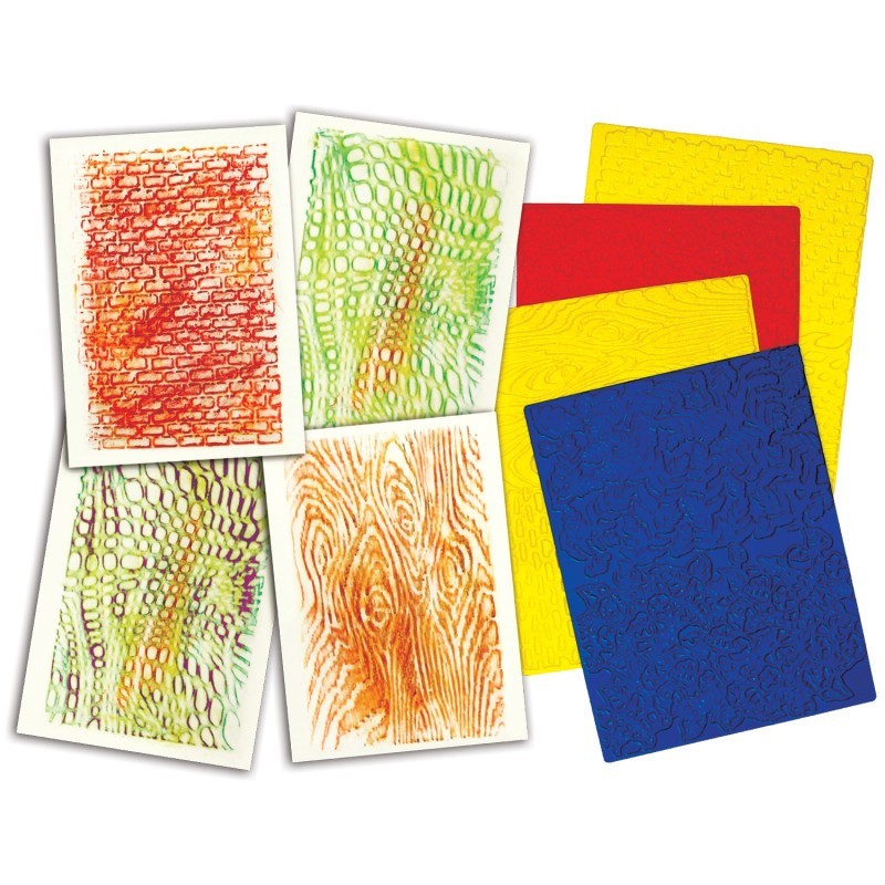 Roylco® Texture Rubbing Plates, Pack of 4
