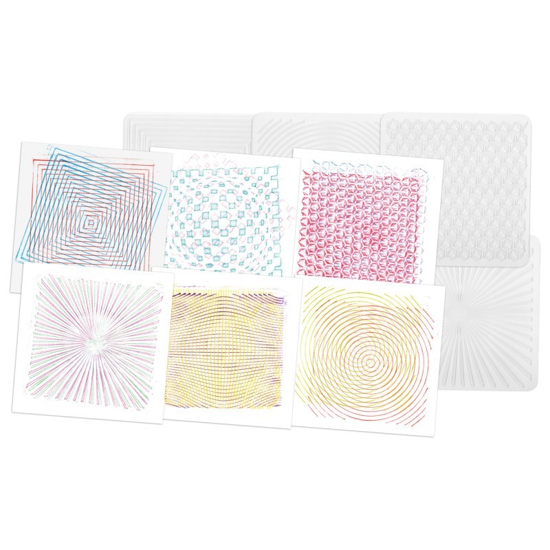 Roylco® Optical Illusion Rubbing Plates, Pack of 6