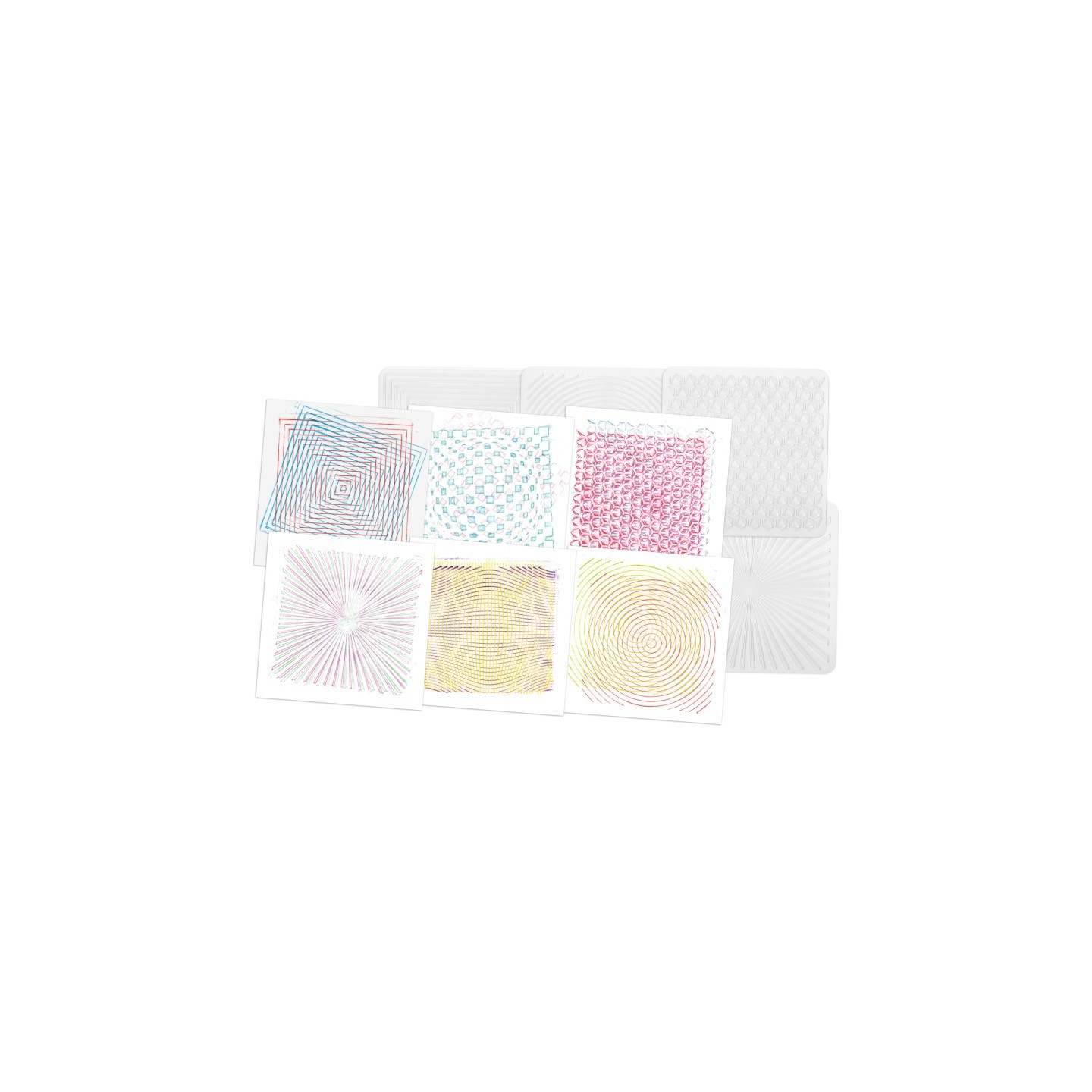 Roylco® Optical Illusion Rubbing Plates, Pack of 6