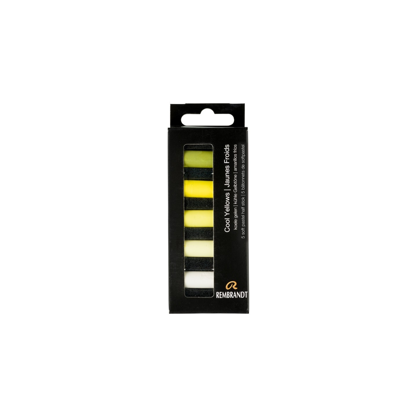Rembrandt Soft Pastels Micro Sets, 5 Half Sticks, Cool Yellows