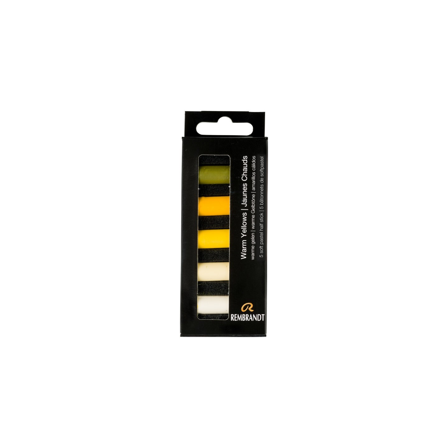 Rembrandt Soft Pastels Micro Sets, 5 Half Sticks, Warm Yellows