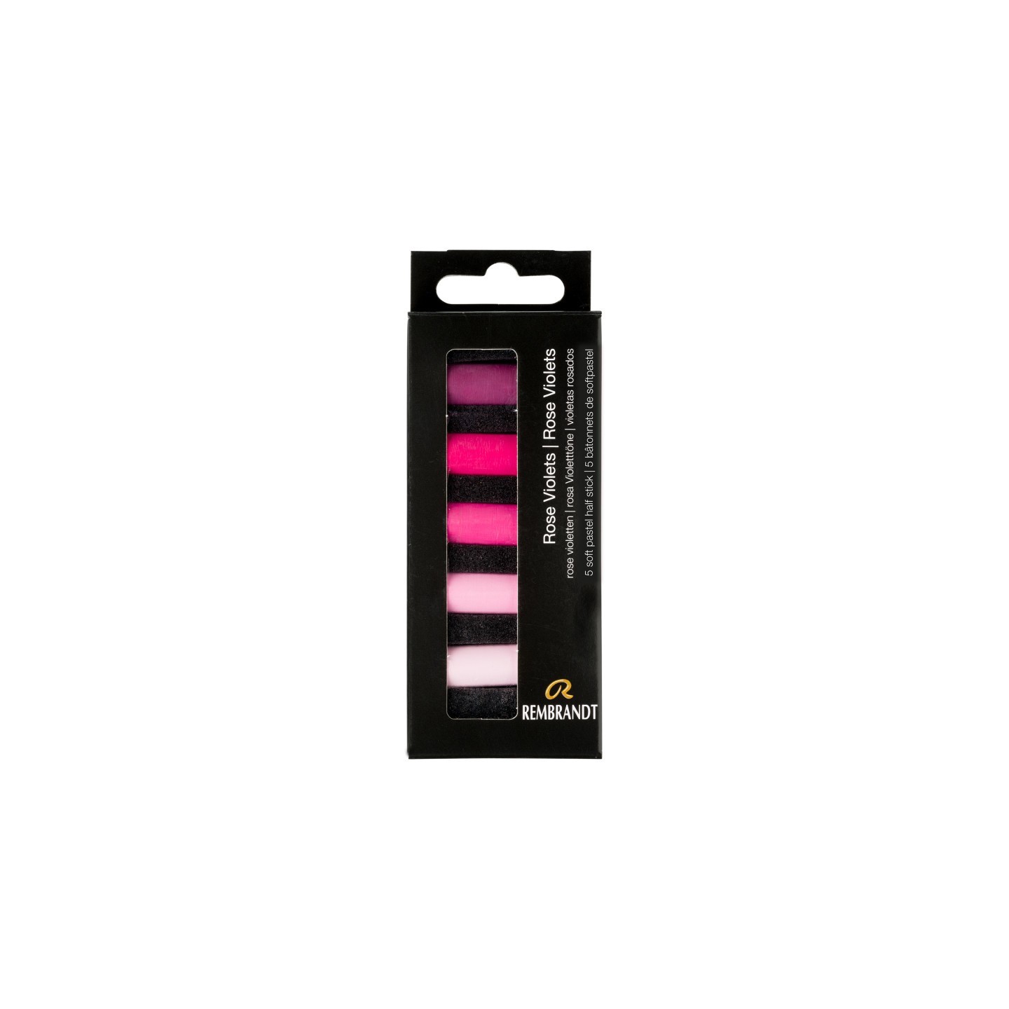 Rembrandt Soft Pastels Micro Sets, 5 Half Sticks, Rose Violets