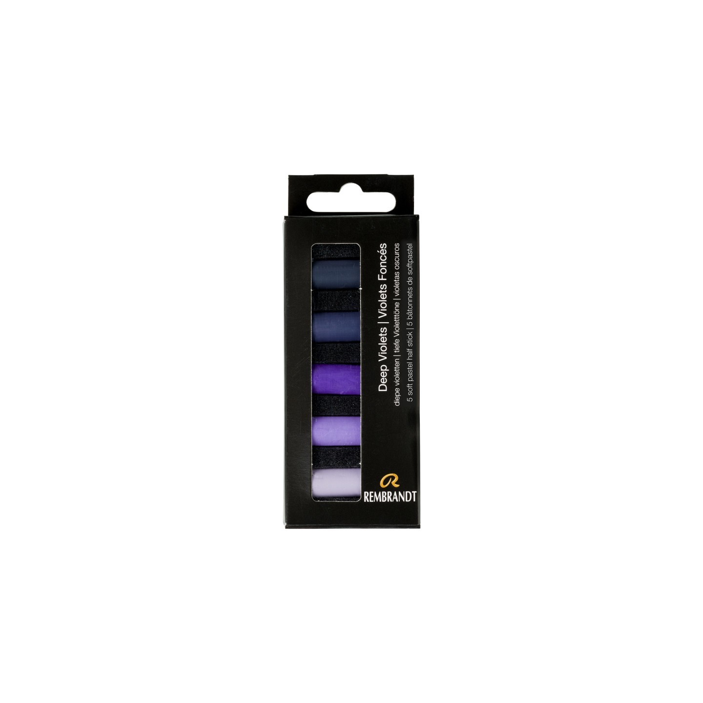 Rembrandt Soft Pastels Micro Sets, 5 Half Sticks, Deep Violets