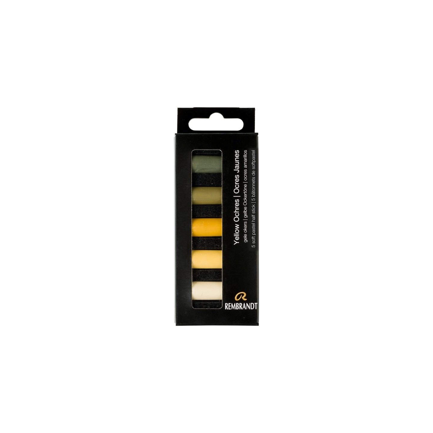 Rembrandt Soft Pastels Micro Sets, 5 Half Sticks, Yellow Ochres