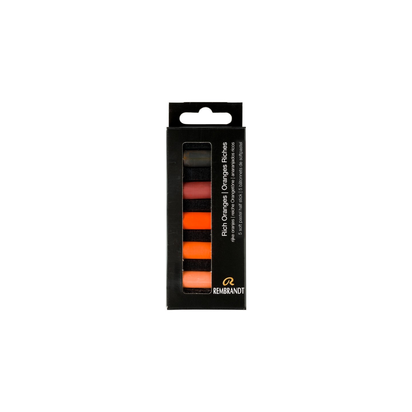 Rembrandt Soft Pastels Micro Sets, 5 Half Sticks, Rich Oranges