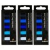 Rembrandt Soft Pastels Micro Sets, Deep Blues Per Set, 5 Half Sticks, 3 Sets