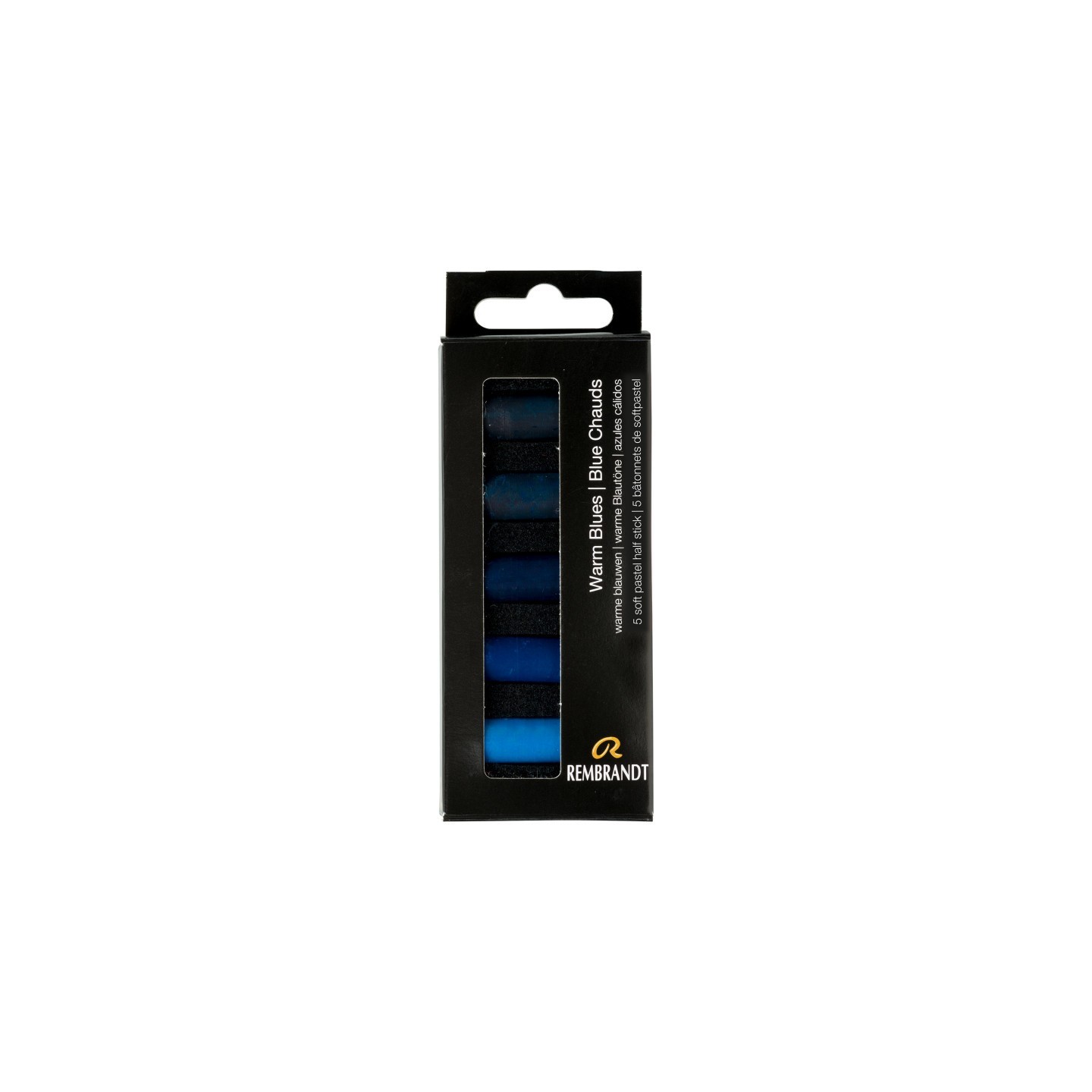 Rembrandt Soft Pastels Micro Sets, 5 Half Sticks, Warm Blues