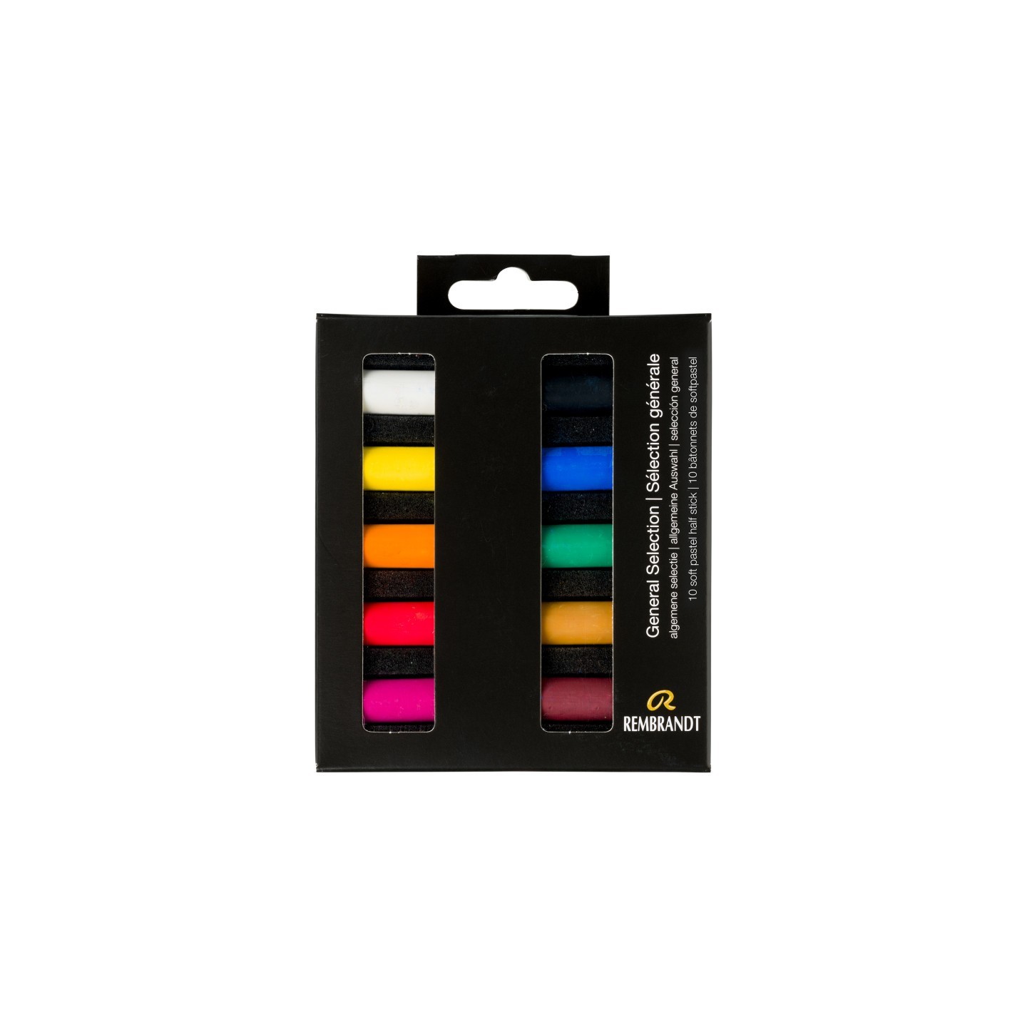 Rembrandt Soft Pastel Micro Sets, 10 Half Sticks, General Selection