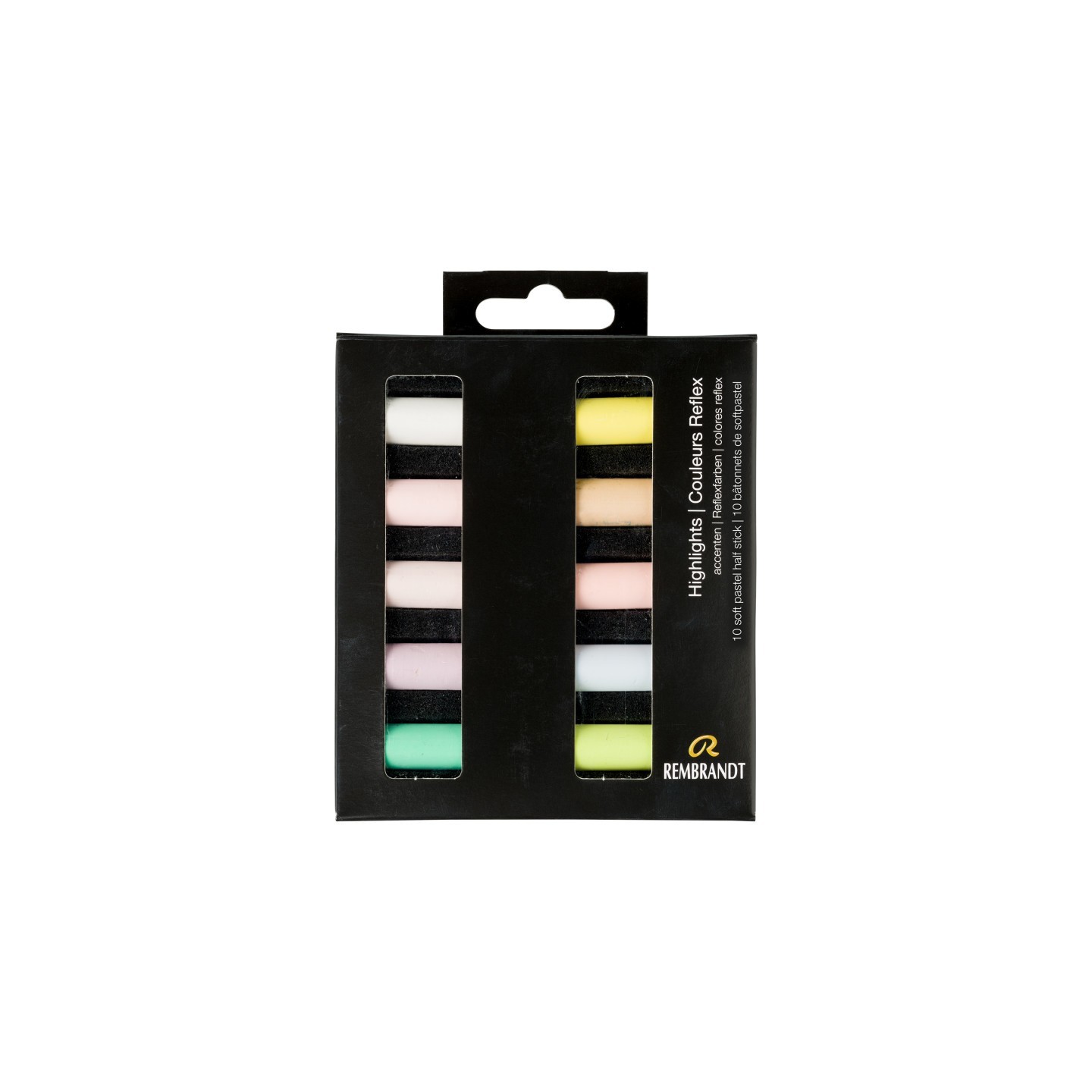 Rembrandt Soft Pastel Micro Sets, 10 Half Sticks, Highlights