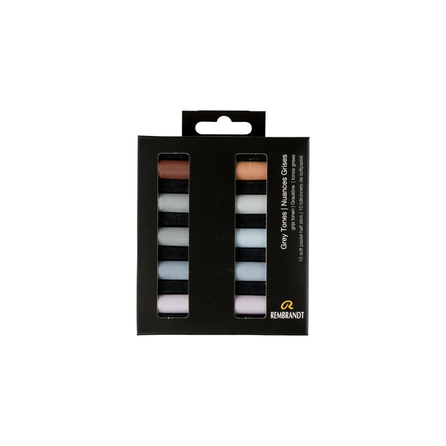 Rembrandt Soft Pastel Micro Sets, 10 Half Sticks, Grey Tones