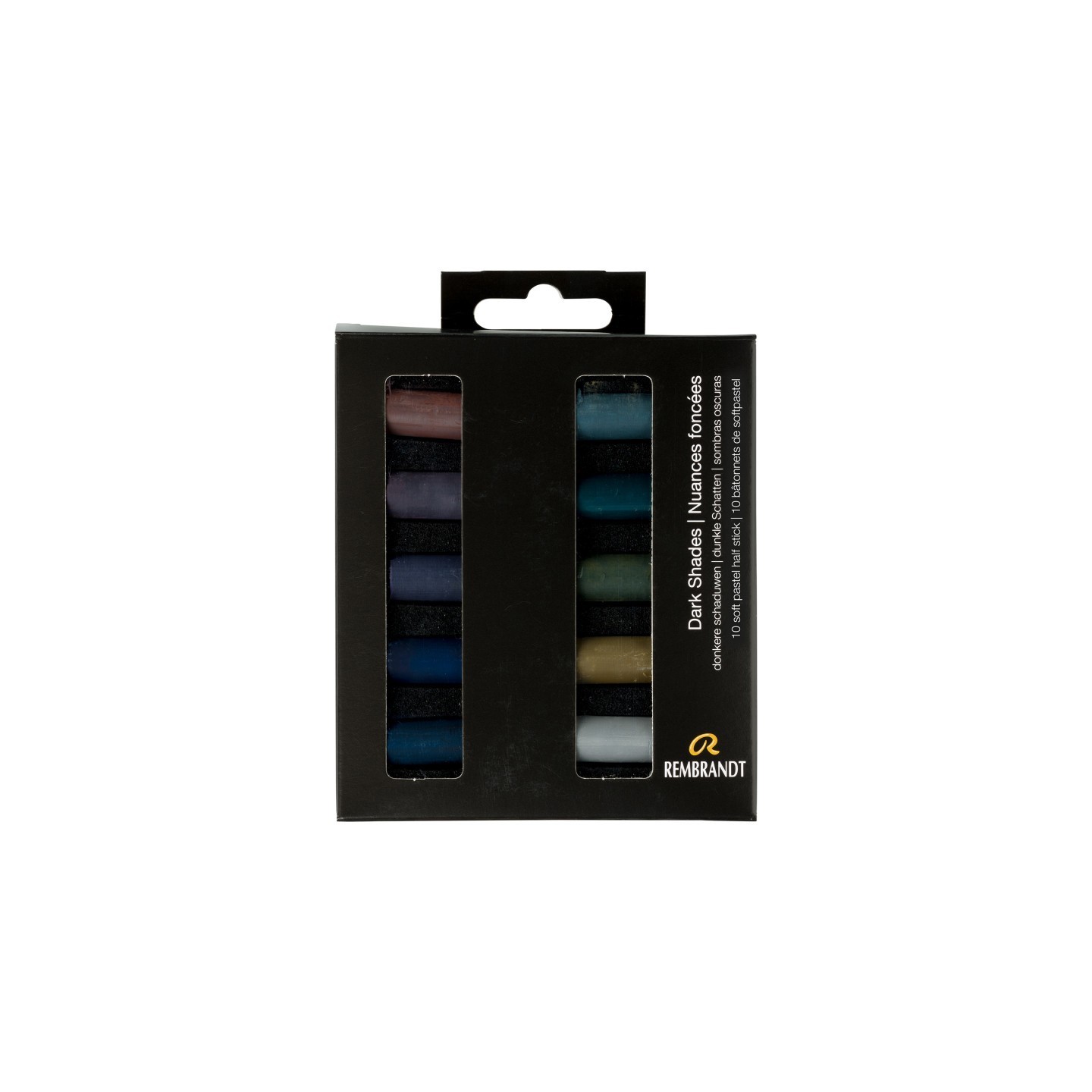 Rembrandt Soft Pastel Micro Sets, 10 Half Sticks, Dark Shades