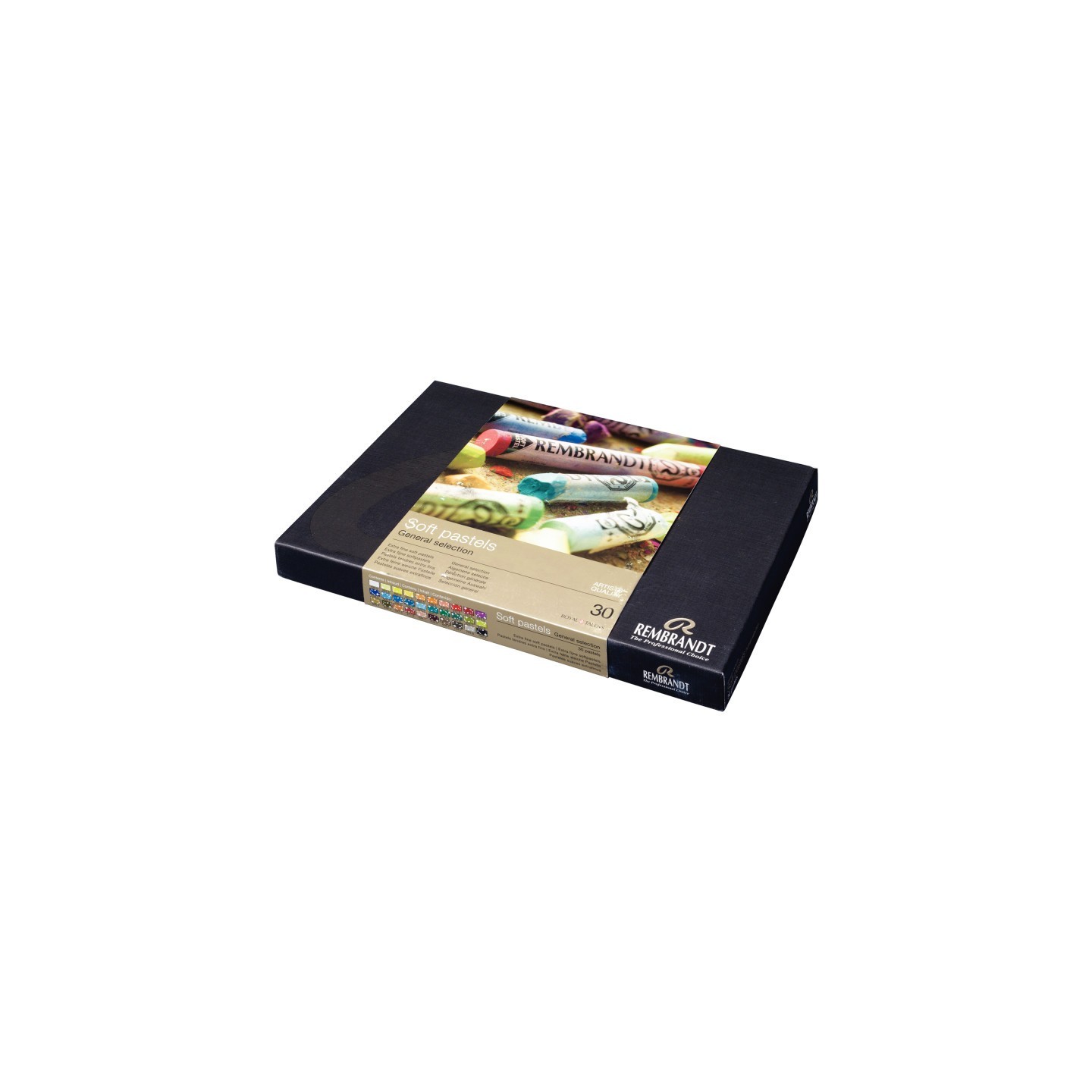 Rembrandt Soft Pastel Cardboard Box Set, General Selection, 30 Full Sticks