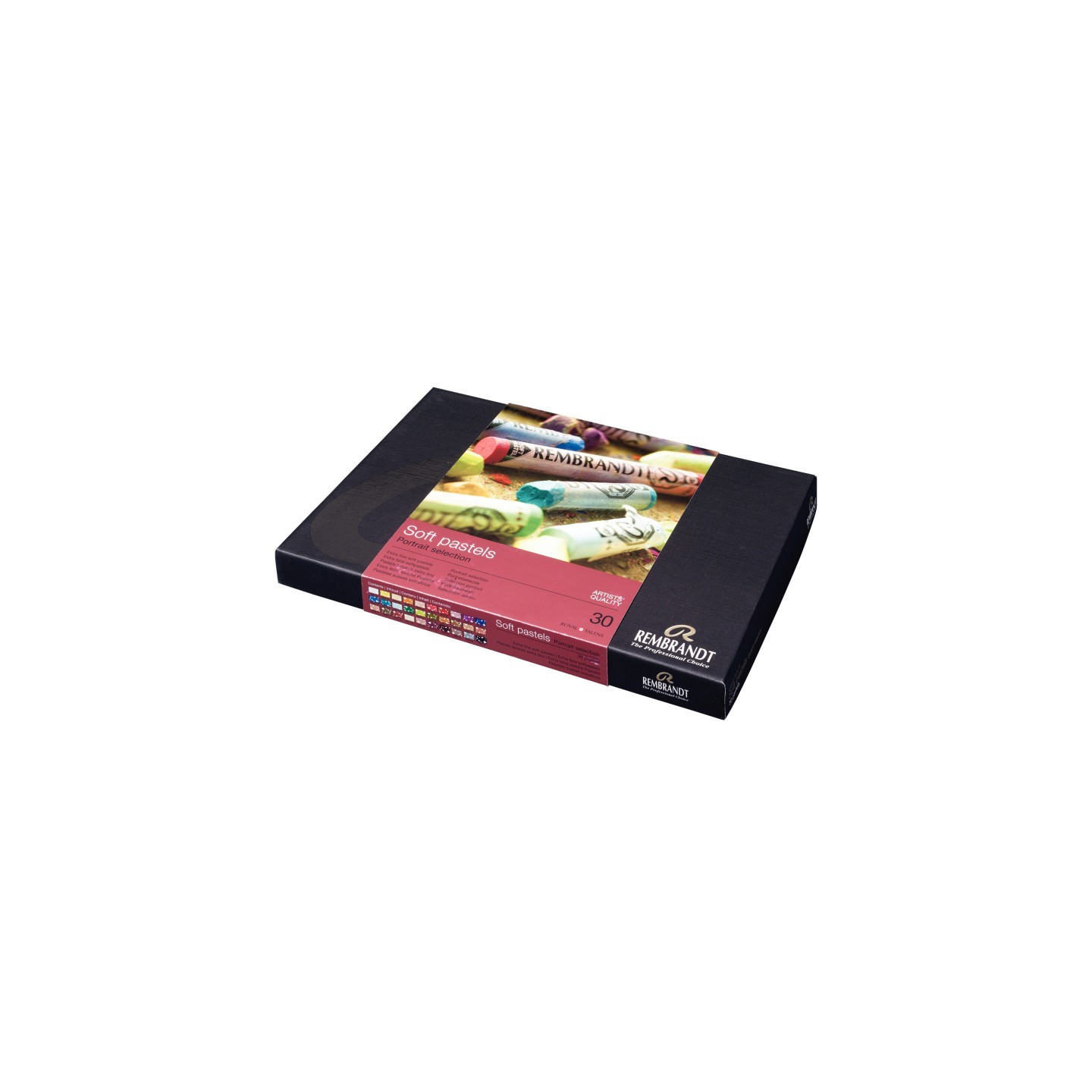 Rembrandt Soft Pastel Cardboard Box Set, Portrait Selection, 30 Full Sticks