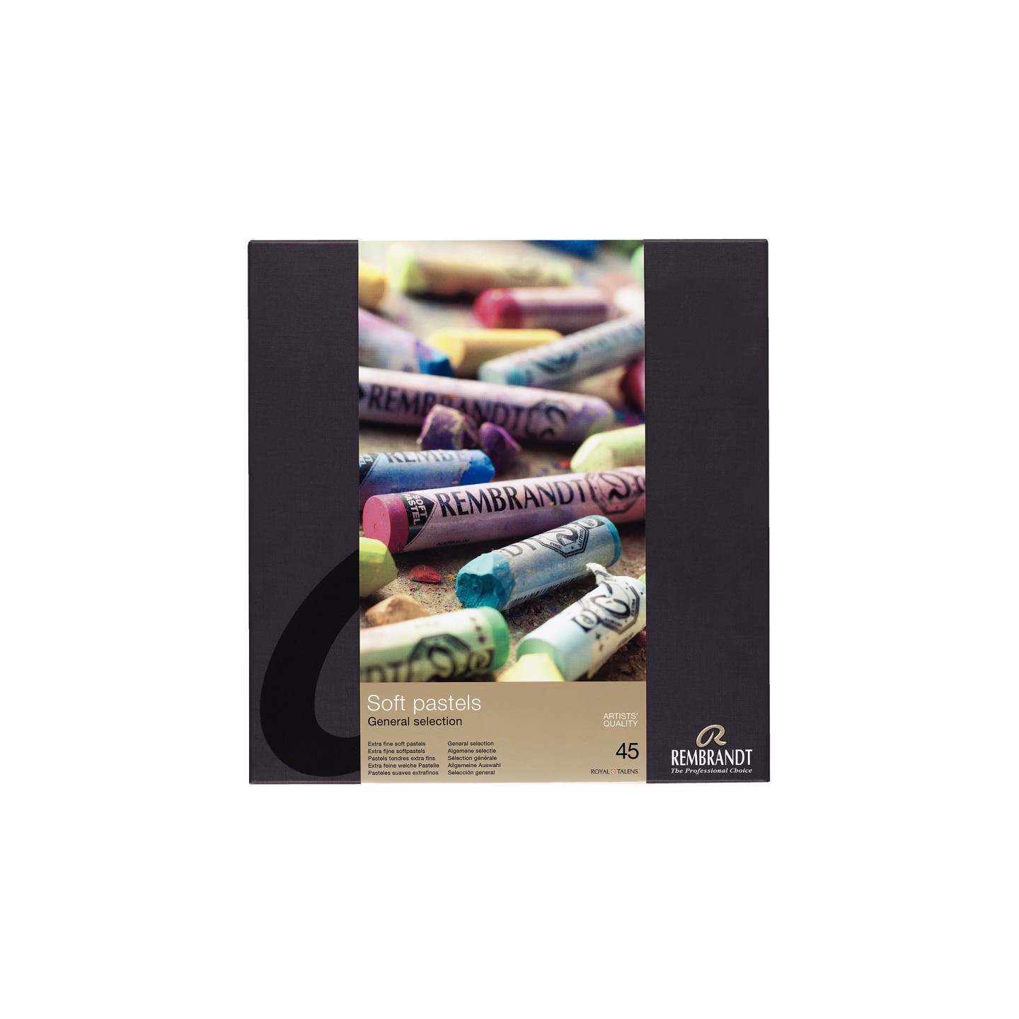 Rembrandt Soft Pastel Cardboard Box Set, General Selection, 45 Full Sticks