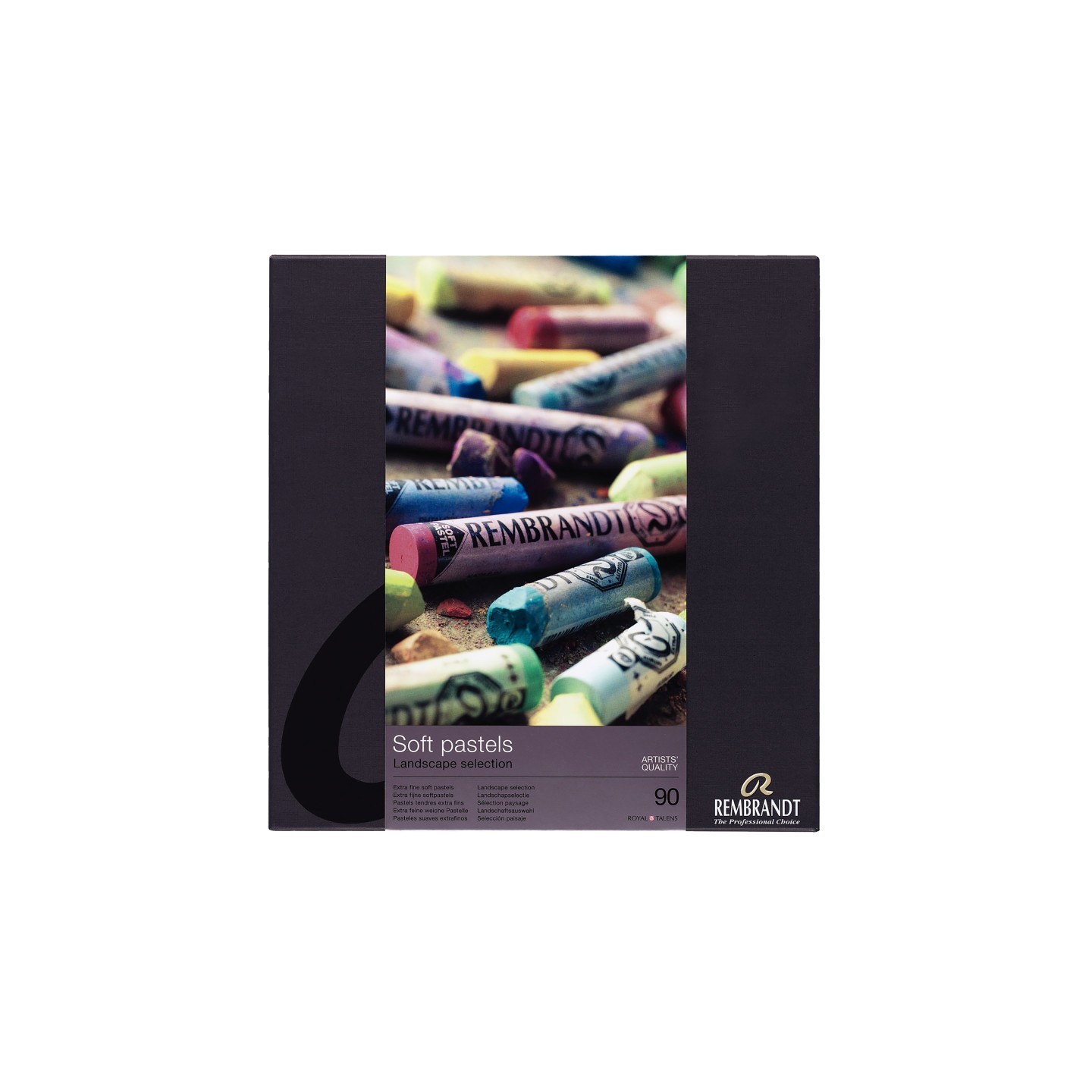Rembrandt Soft Pastel Cardboard Box Set, Landscape Selection, 90 Full Sticks