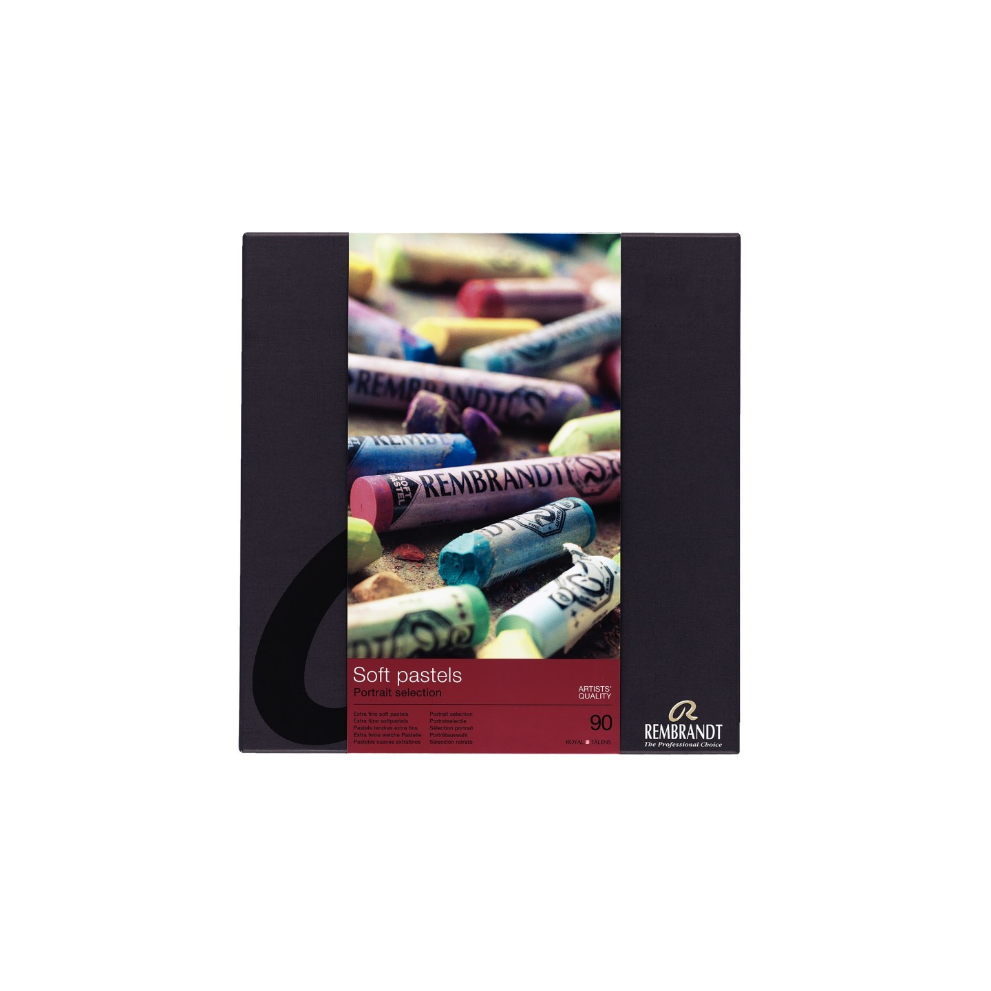 Rembrandt Soft Pastel Cardboard Box Set, Portrait Selection, 90 Full Sticks