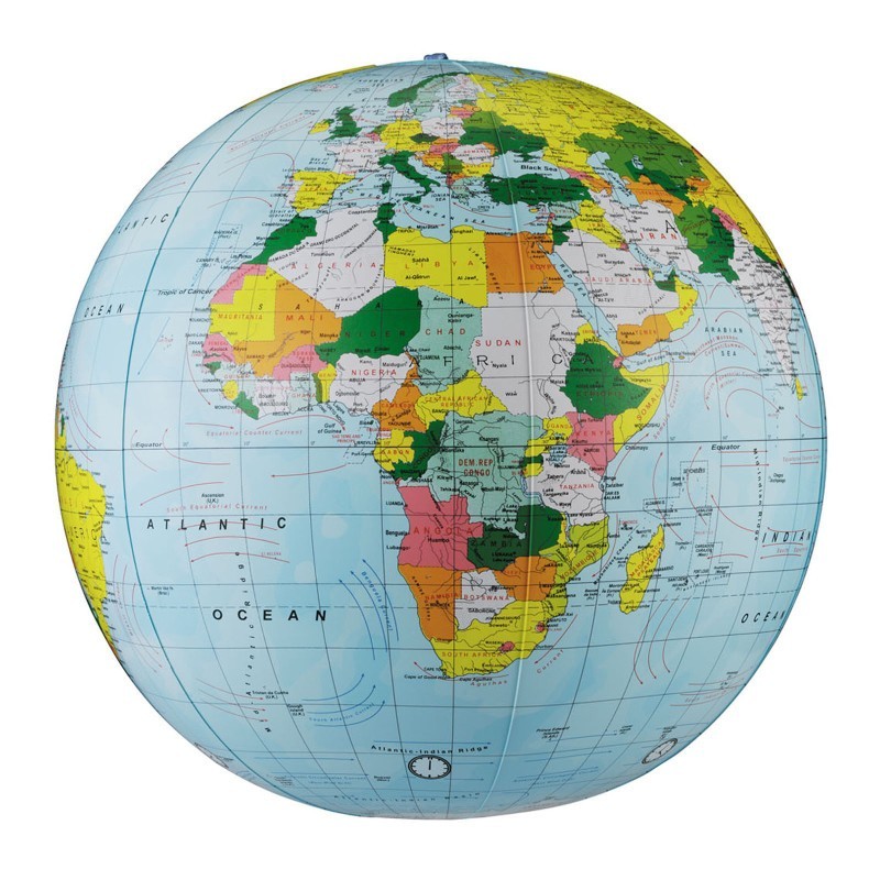 Replogle Globes Light Blue Political Inflate-a-Globes, 12"