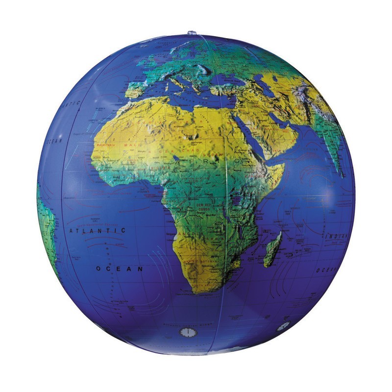Replogle Globes Inflatable Topographical Globe, 12"