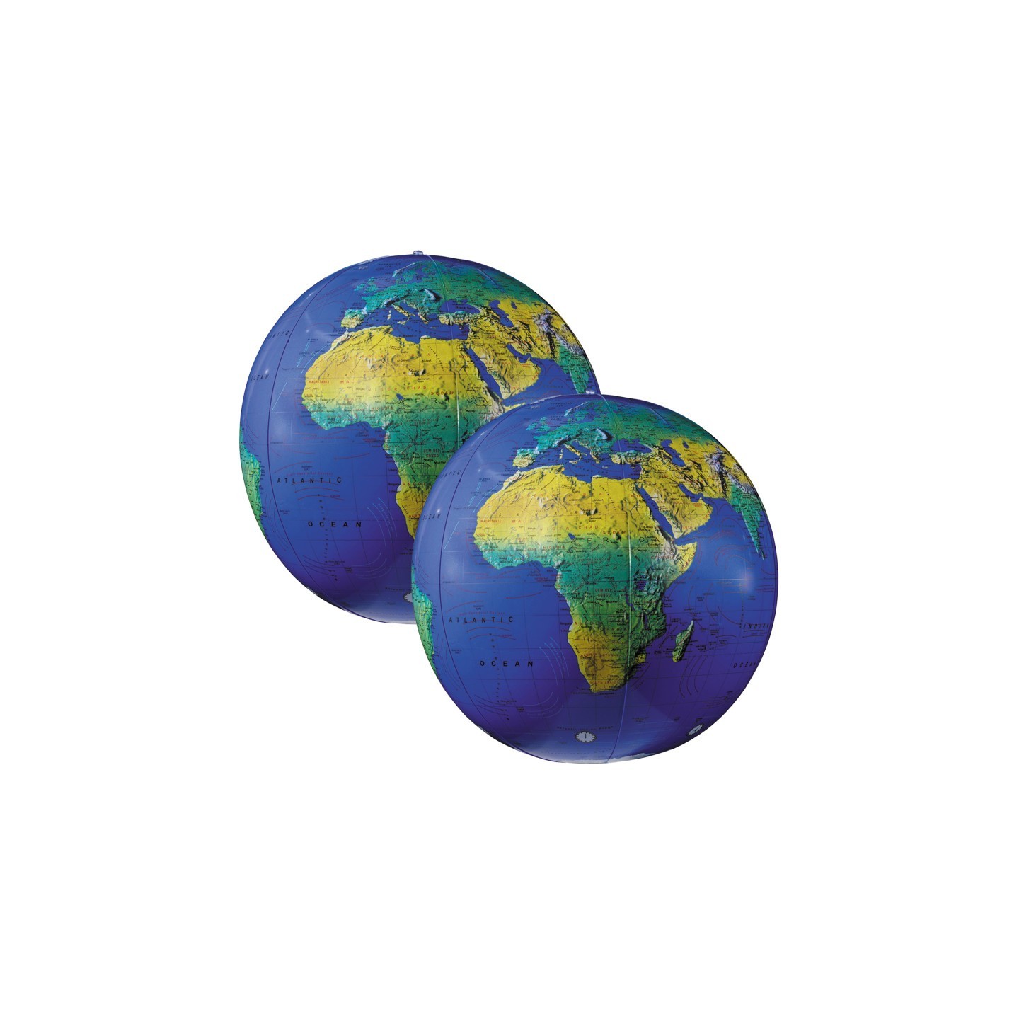 Replogle Globes Inflatable Topographical Globe, 12", Pack of 2