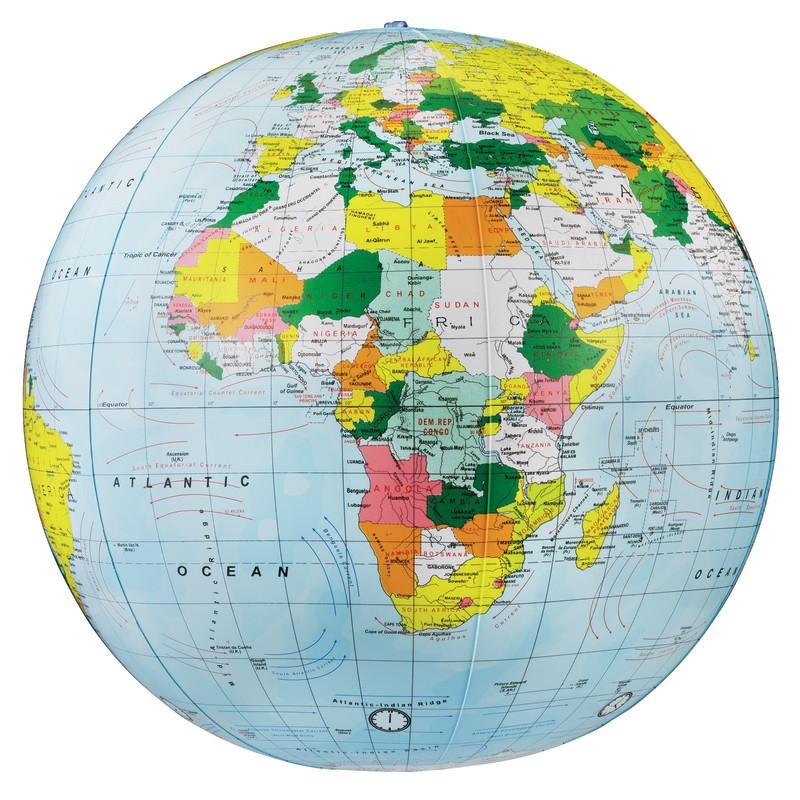 Replogle Globes Light Blue Political Inflate-a-Globes, 16"