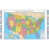 Replogle Globes USA Map with Flags, 49"W x 33"H