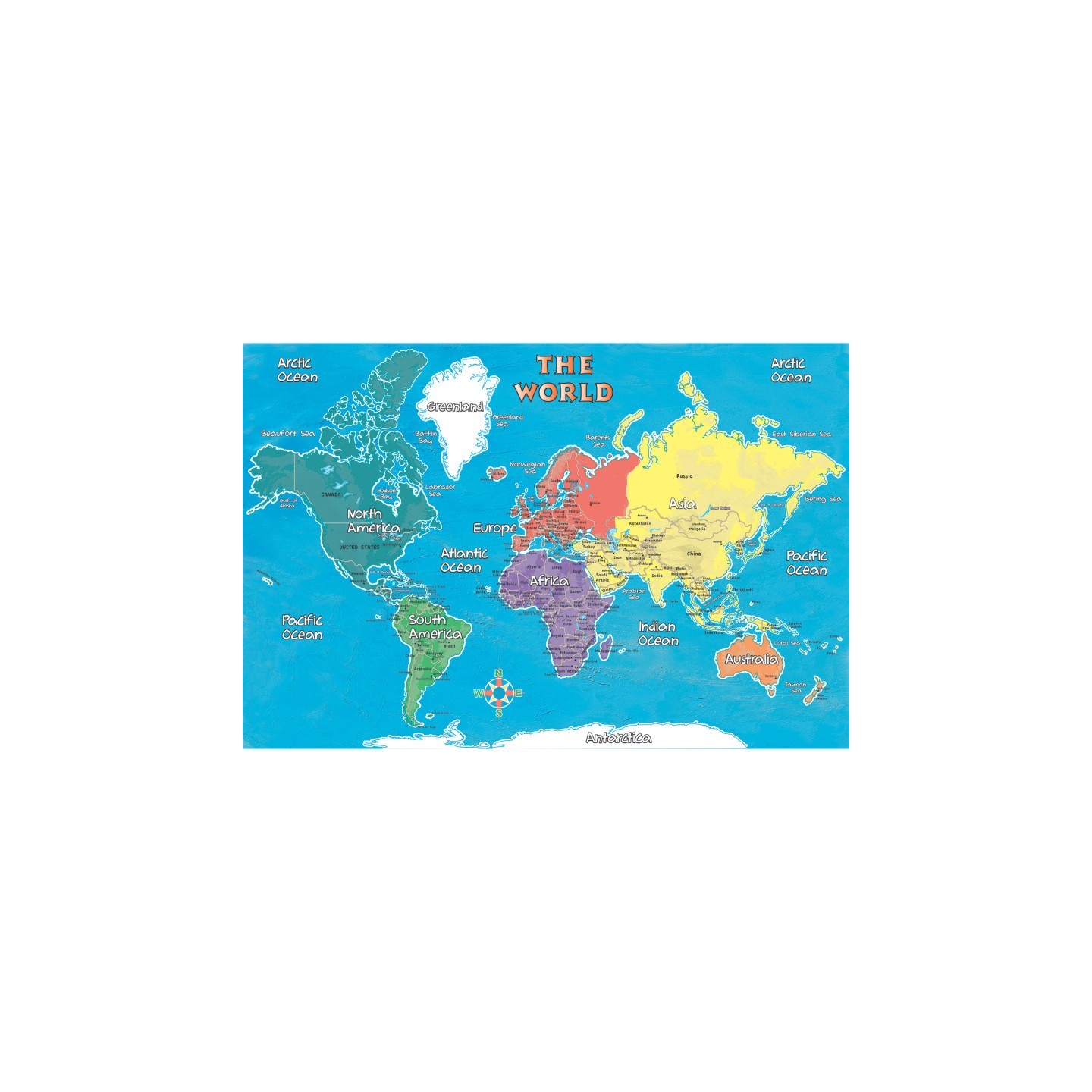 Replogle Globes Young Explorer World Map, 42" x 30"