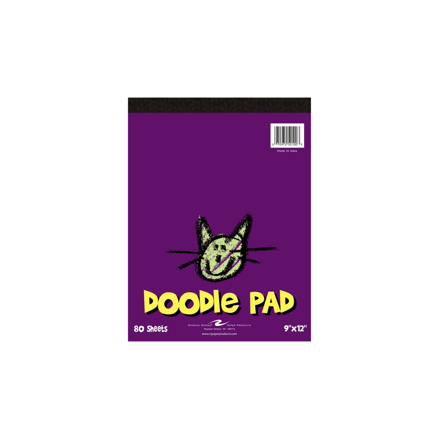 Roaring Spring Paper Products Kid's Doodle Pad, 9" x 12", 80 Sheets
